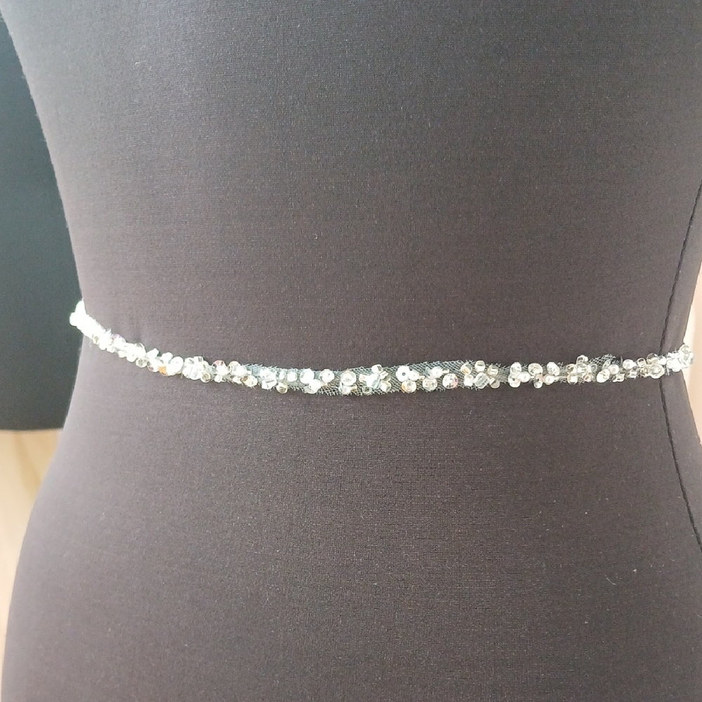 Beaded Tulle Strip